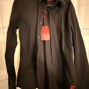 HUGO Black Shirt with Hugo red tag